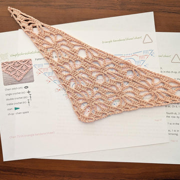 Crochet Bandana/Shawl Pattern/Chart #73