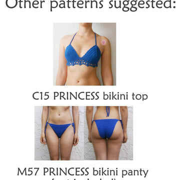 Princess bikini top with lace and picot _ C25