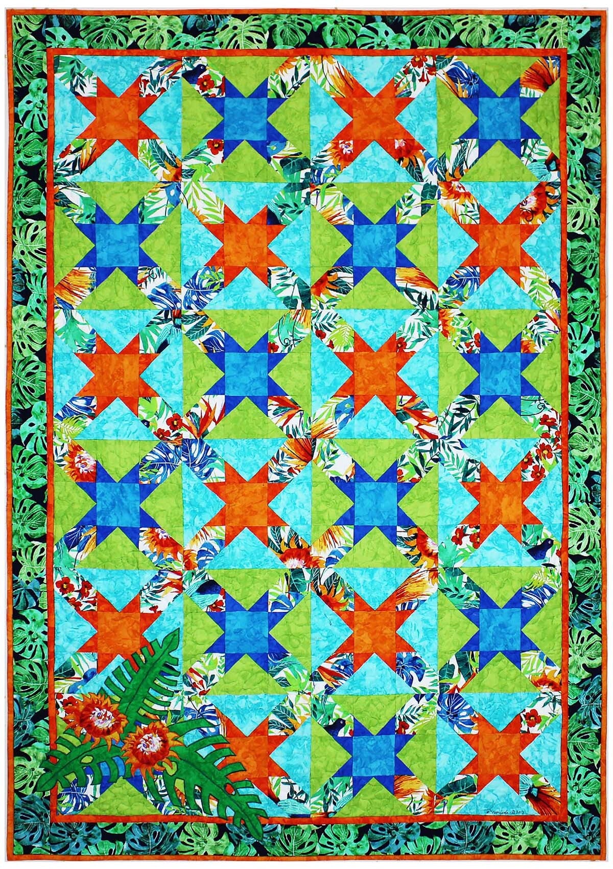 Michael Miller Fabrics Garden Isle Quilt - Downloadable PDF