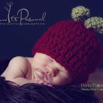 Baby Apple Beanie Hat Crochet Pattern 188