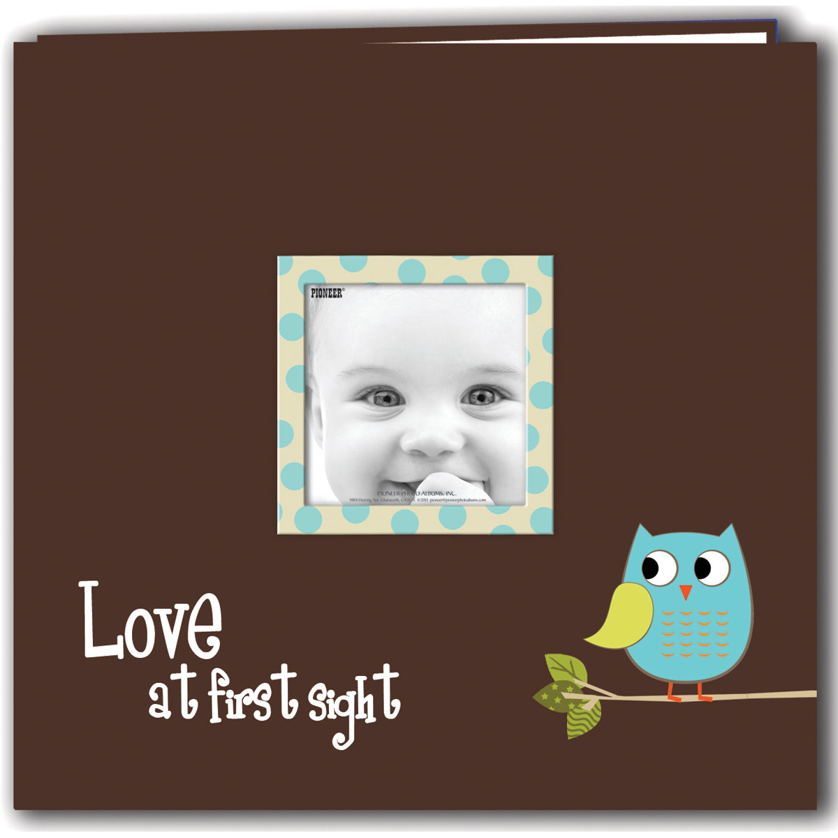 Pioneer Baby Owl Post Bound Album 12"X12" - Blue