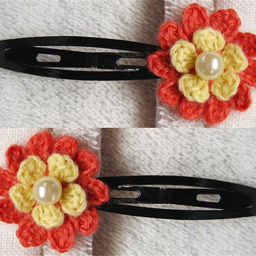 Hair-grip 17 – Peach flower 4