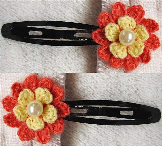 Hair-grip 17 – Peach flower 4