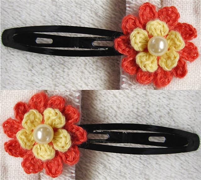 Hair-grip 17 – Peach flower 4