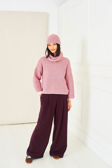 Textured Crochet Sweater, Tank and Hat in Naturals Pure Wool & Life DK - 10286 - Downloadable PDF
