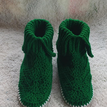 Adult Slippers Worked Flat