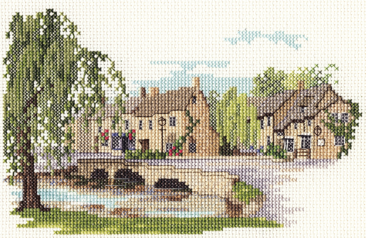 Derwentwater Designs Bourton-on-the-Water Cross Stitch Kit - 20cm x 13cm