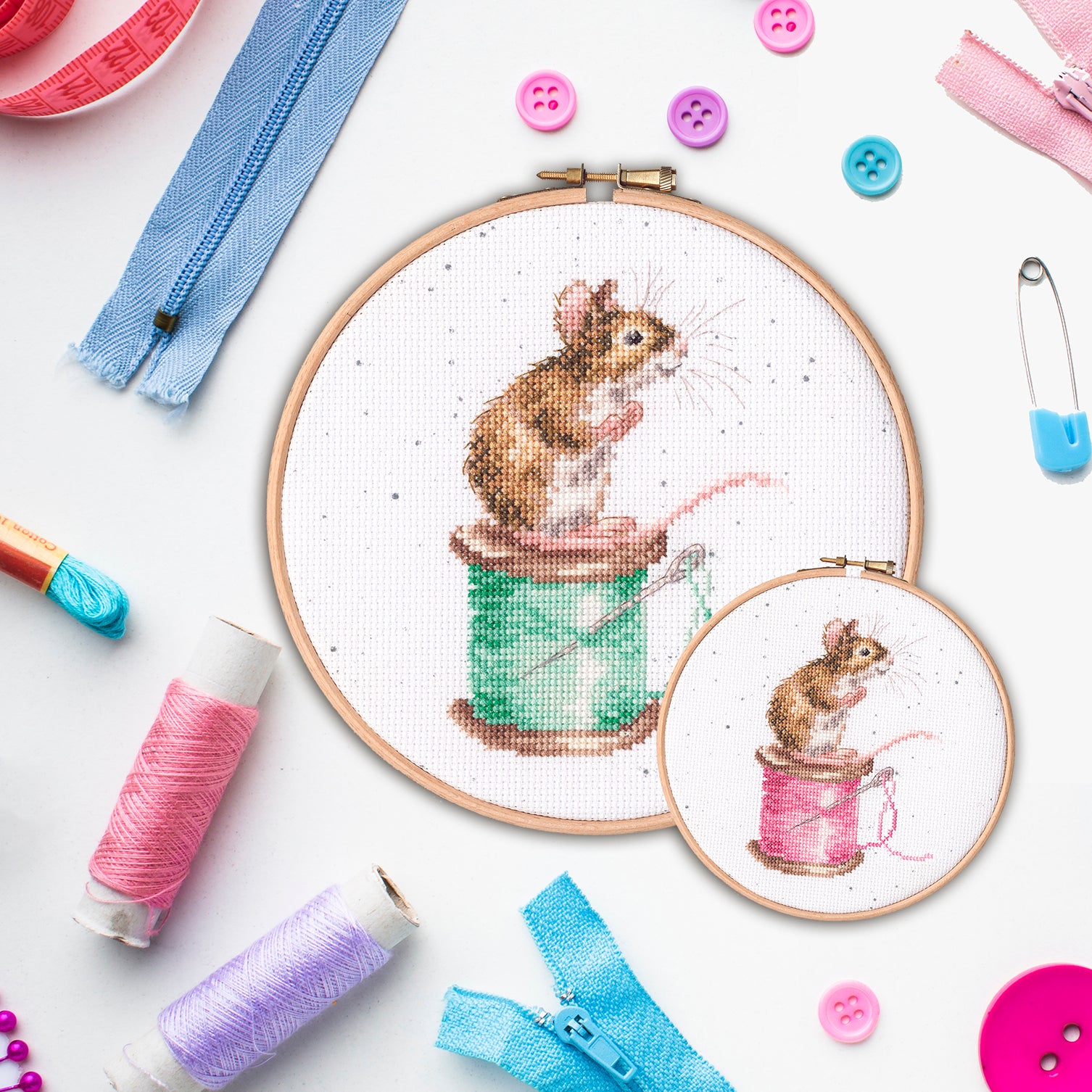 Bothy Threads Sew It Begins Cross Stitch Kit - 15cm circle