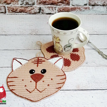 313 Tiger or cat decor coaster