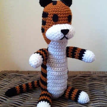 Harold the plush tiger amigurumi stuffie