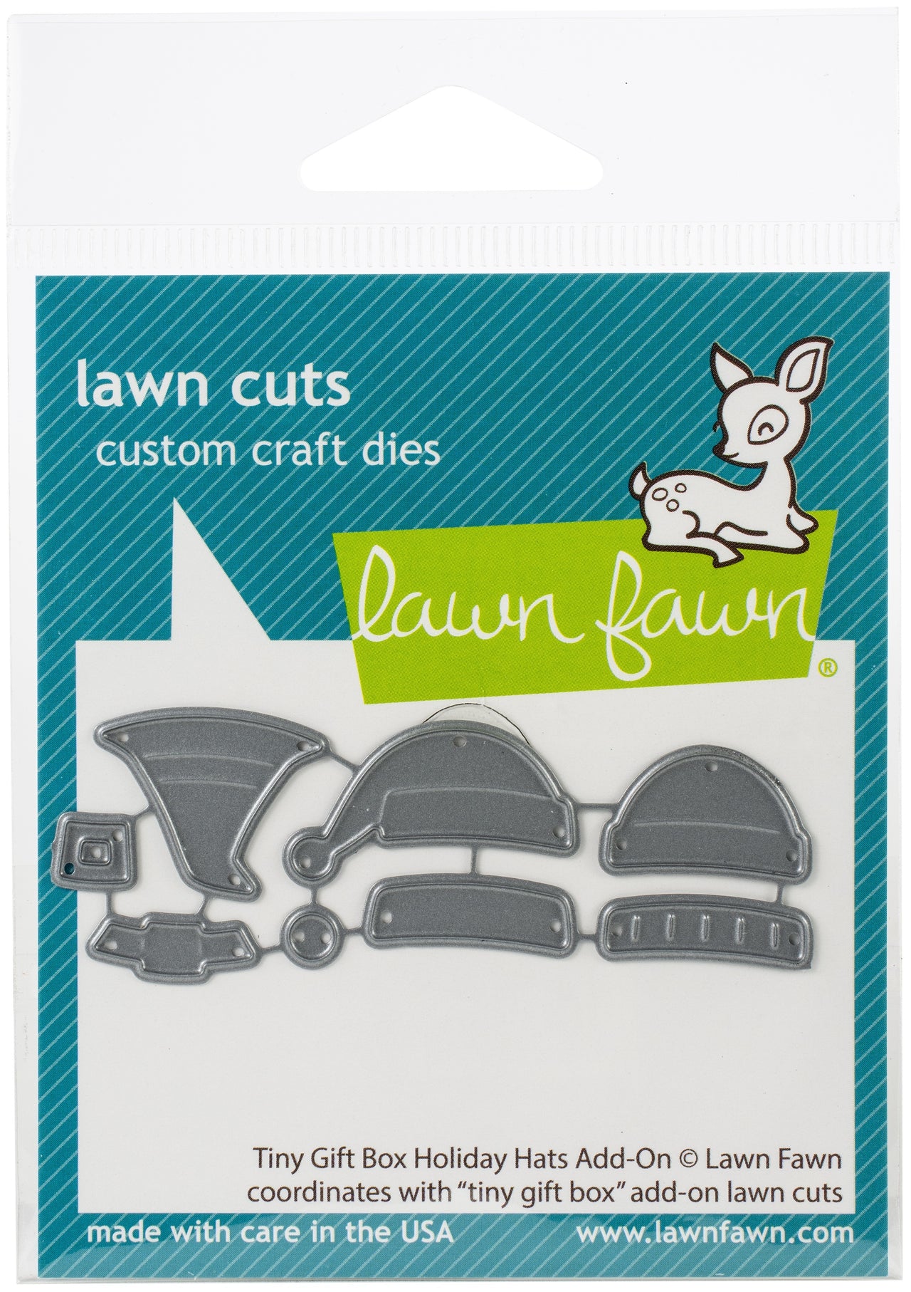 Lawn Fawn Lawn Cuts Custom Craft Die - Tiny Gift Box Holiday Hats Add-On