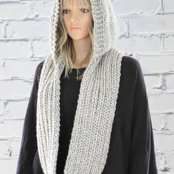 Celine Knit Hooded Infinity Scarf #802