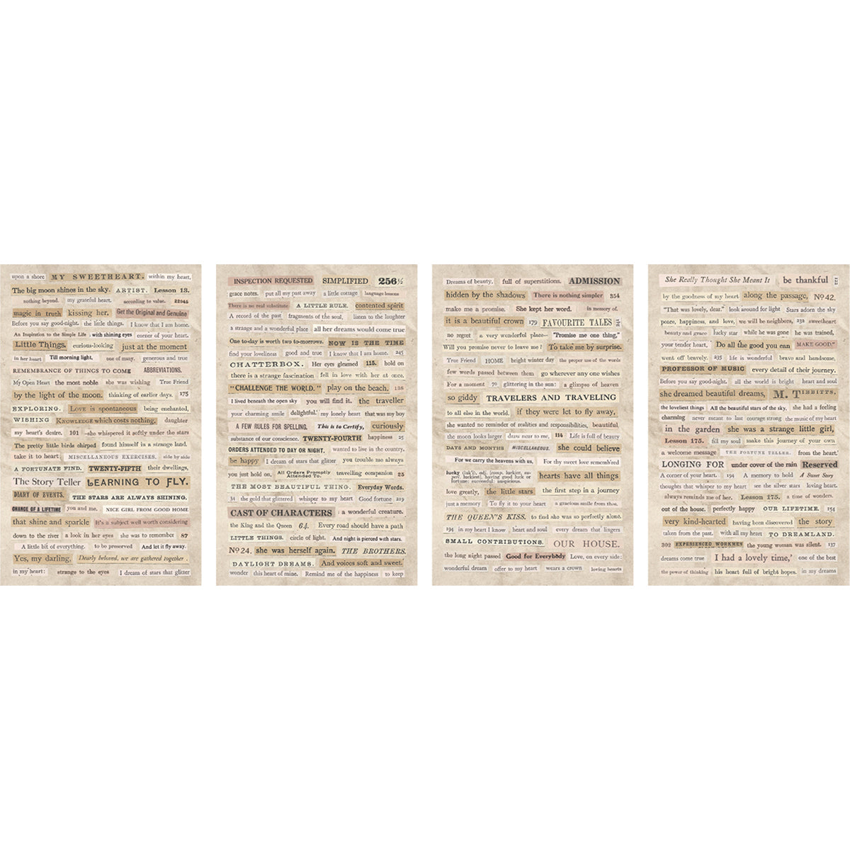 Advantus Idea-Ology Clippings Stickers 4.75"X7.5" 4/Pkg - 485403