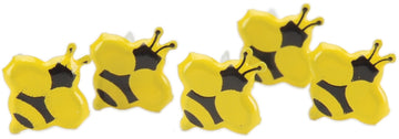 Eyelet Outlet Shape Brads 12/Pkg - Mini Bees