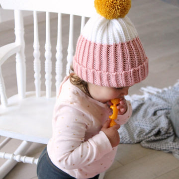 Vaughn Ribbed Hat and Bootie Slipper Set