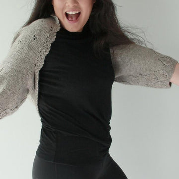 Patricia - leaf pattern shrug