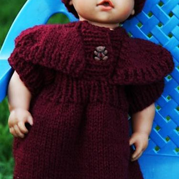 Riding Hood Dress and Hat for Baby Doll