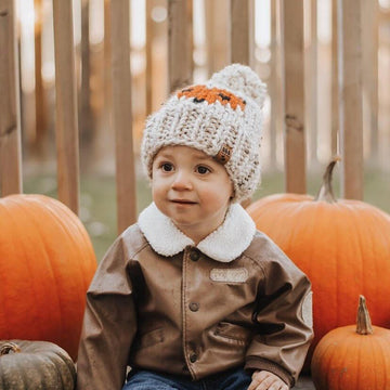 Fox Hat Winter Chunky Pompom Beanie