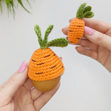 Crochet Carrot Easter Egg Cozy, Egg Cover crochet pattern