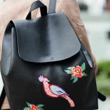 5TH Avenue - Parrot and Roses Rucksack in Anchor - Downloadable PDF