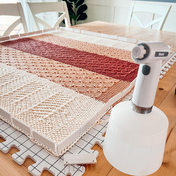 Knit Sampler Textured Blanket