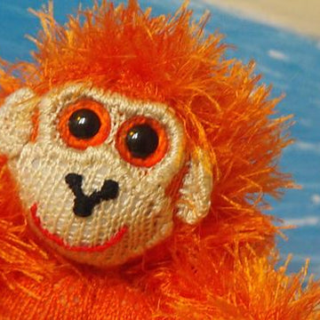 Ollie Orangutan Toy Knitting Pattern
