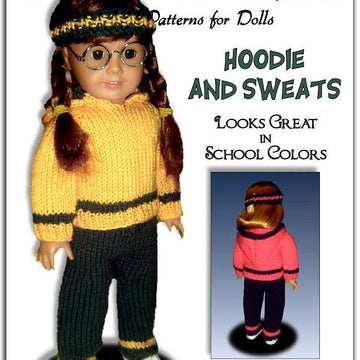 Doll clothes knitting pattern. Fits American Girl Doll.18 inch
