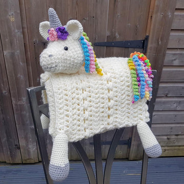 3 in 1 Rainbow Unicorn Folding Baby Blanket Toy Lovey