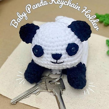 Baby Panda Keychain Holder