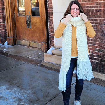 Knit Look Crochet Garter Stitch Scarf