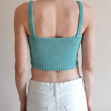 Square neck crop top from cotton