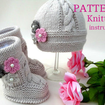 Baby Hat Infant Baby Booties Girl Knitting Pattern