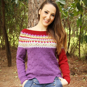 Sassy jumper fair isle yoke