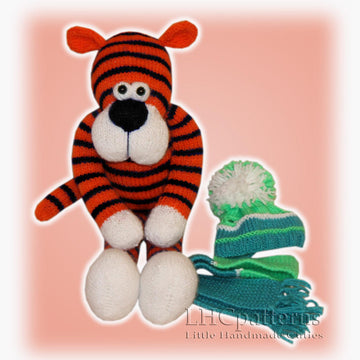Tiger Knitting Pattern, Knitted Tiger, Animal Knitting Pattern