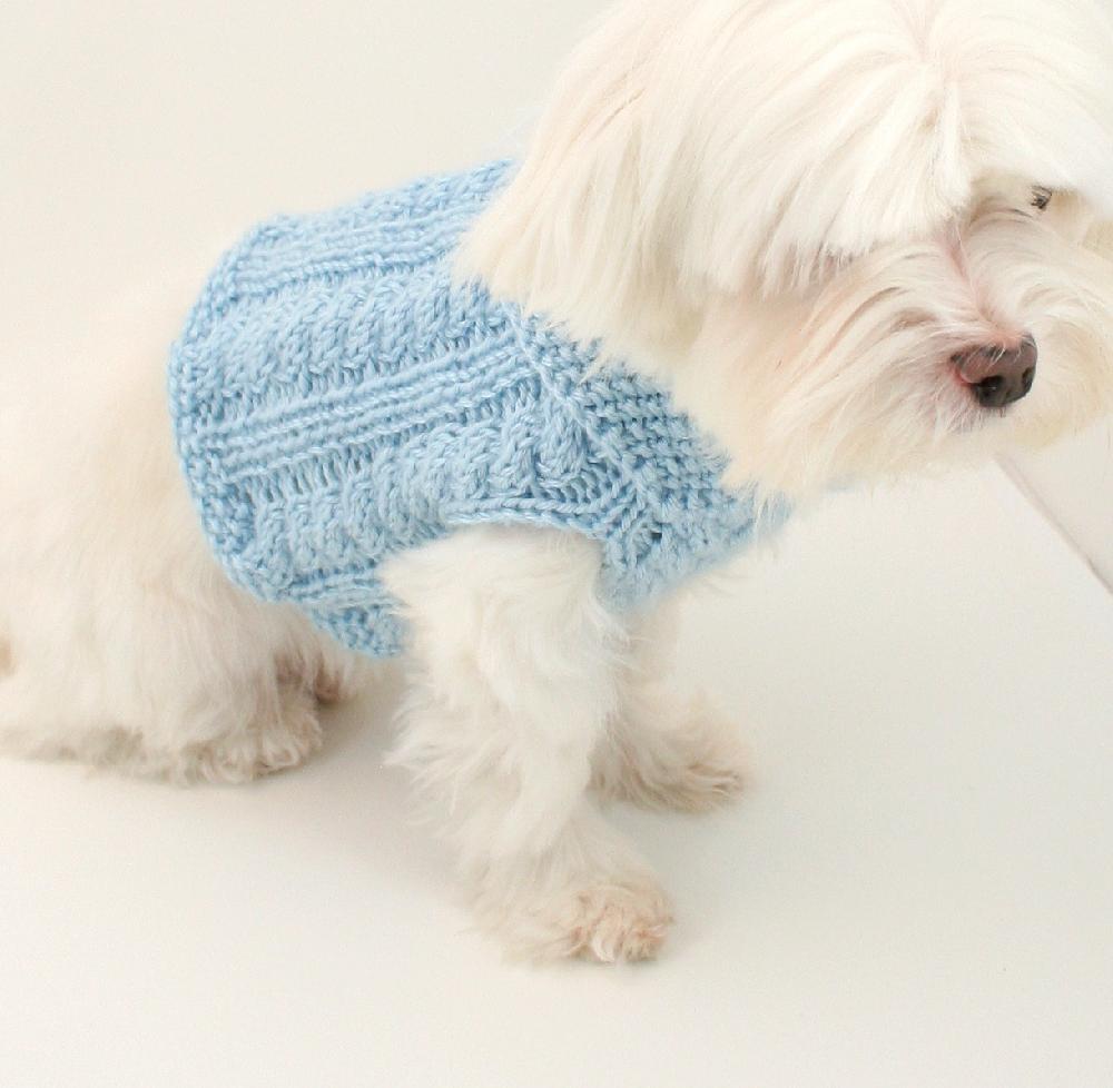 P06 Cabled Dog Sweater