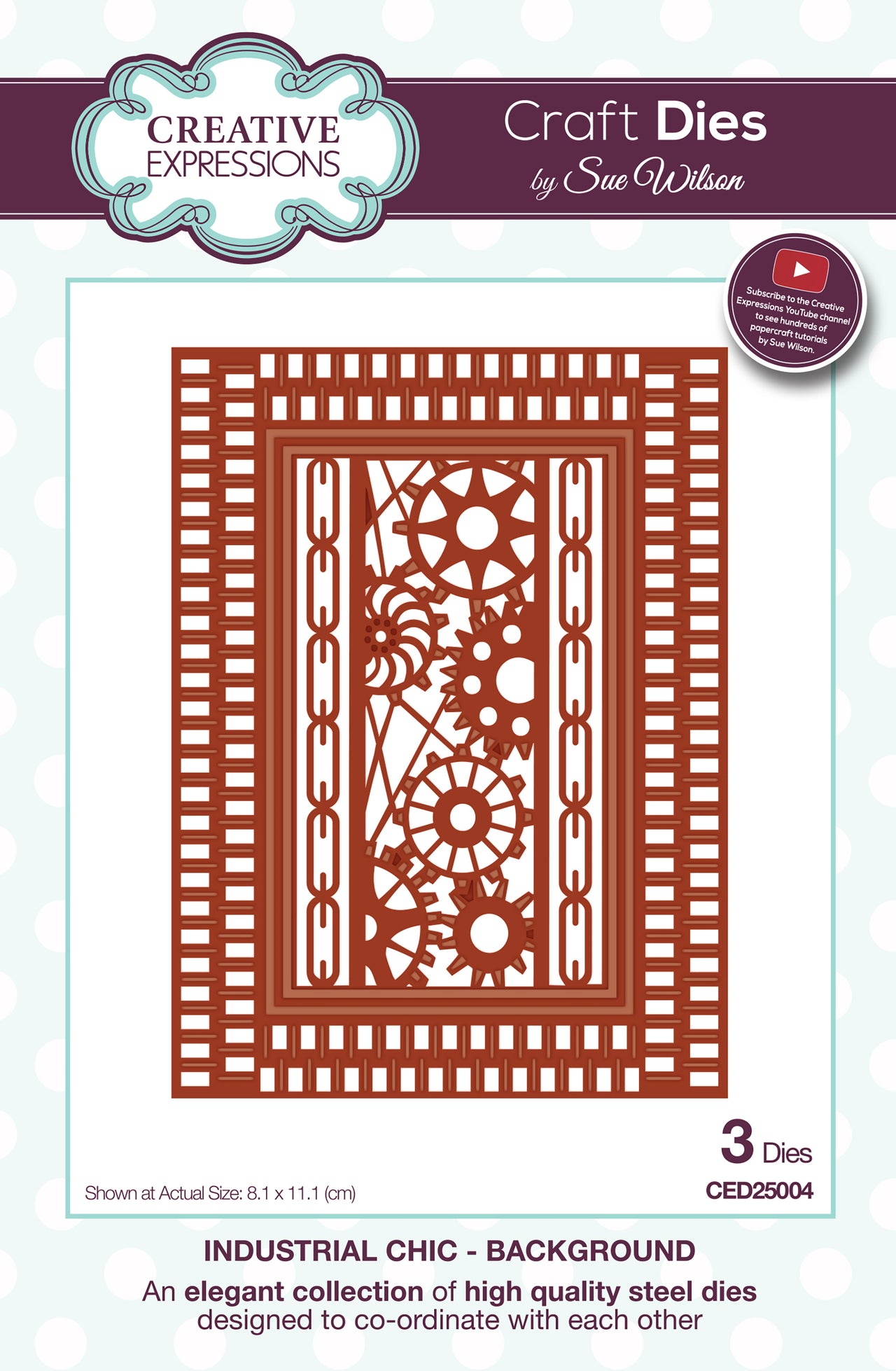 Creative Expressions Craft Dies By Sue Wilson - Industrial Chic-Background
