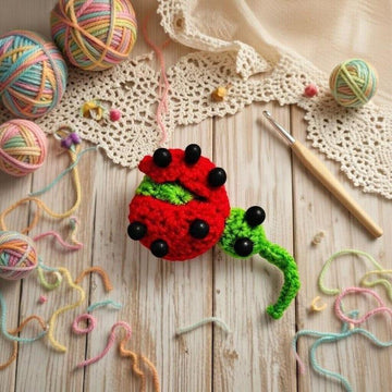 Crochet Ladybug Keychain Pattern – PDF + Video Tutorial