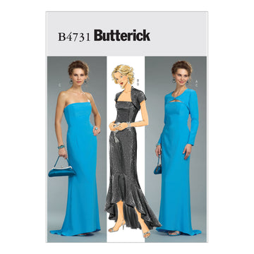 Butterick Misses'/Misses' Petite Shrug and Dress B4731 - Sewing Pattern