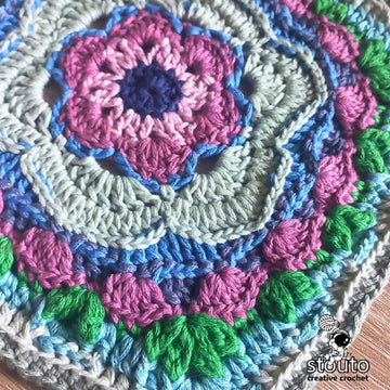 Bold Buttercup Flower Crochet Square