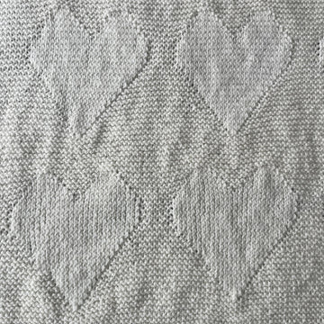 Large Hearts baby blanket