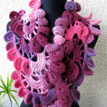 Multicolored "Lyubava" Unique Scarf Tutorial