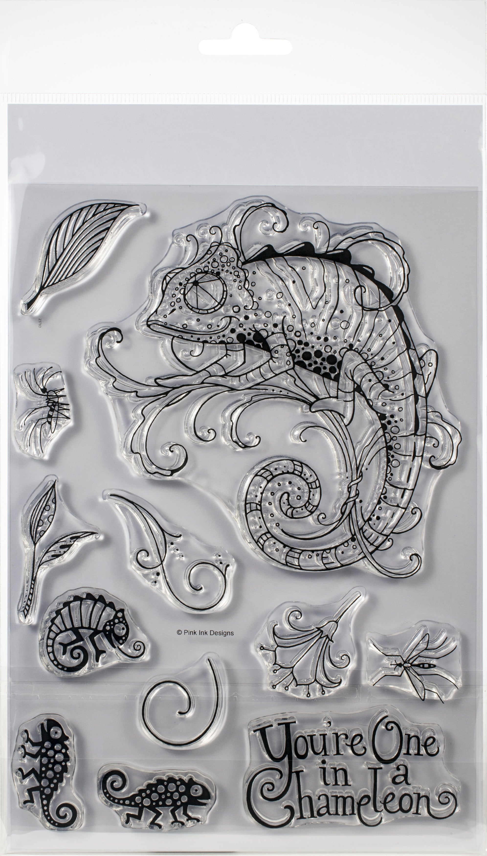 Creative Expressions Pink Ink Designs A5 Clear Stamp Set - Chameleon
