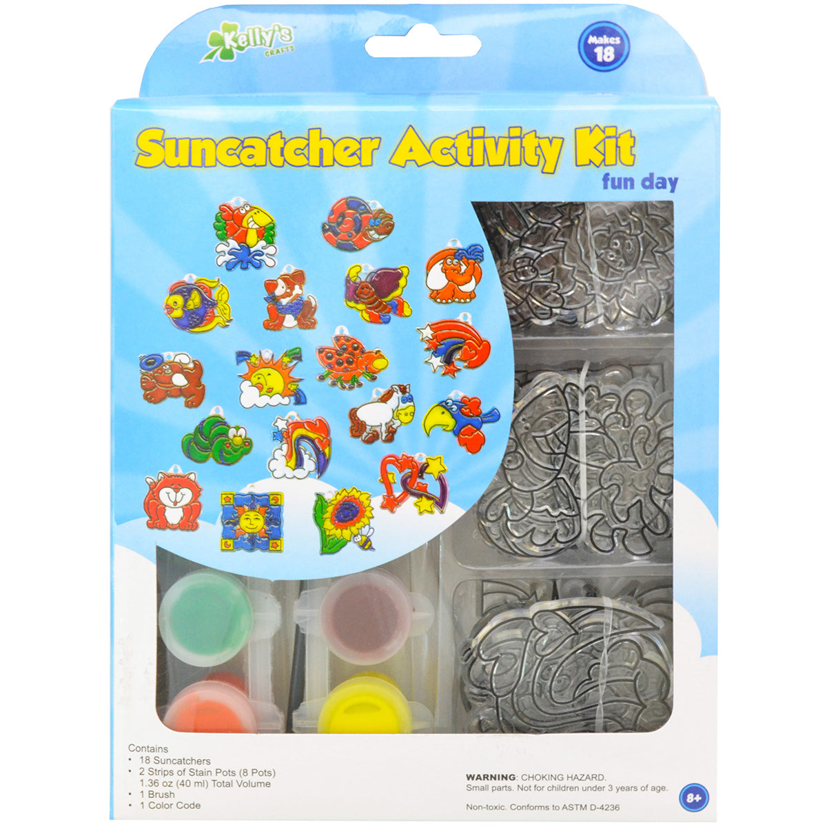 New Image Group Suncatcher Group Activity Kit - Fun Animals 18/Pkg