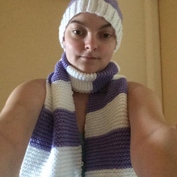 Striped Beanie and Scarf Pattern