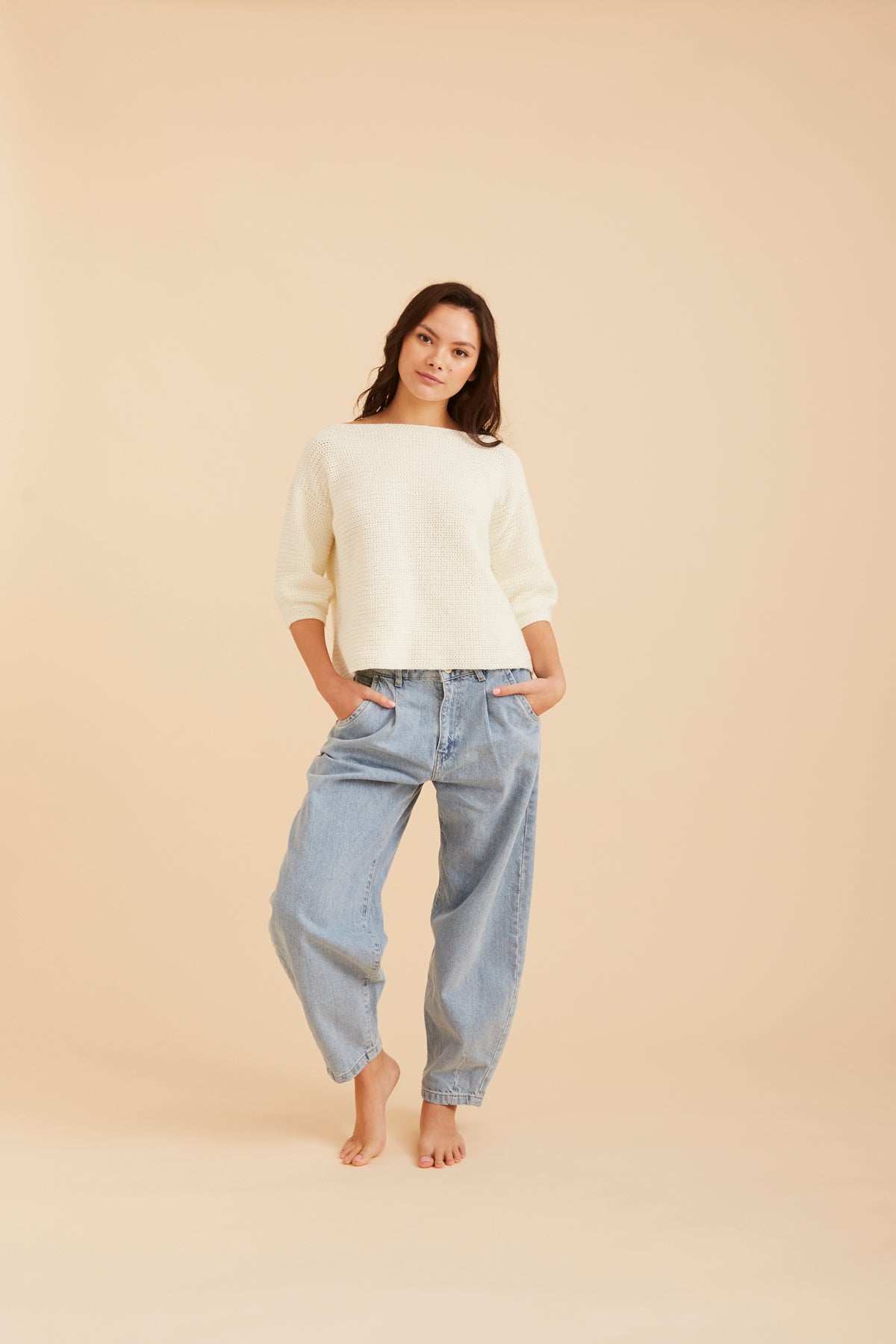 Easy Slip On Jumper - Free Crochet Pattern For Women in Paintbox Yarns Baby DK