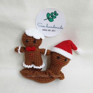 Ginger bread Snail- Crochet pattern- PDF file- English