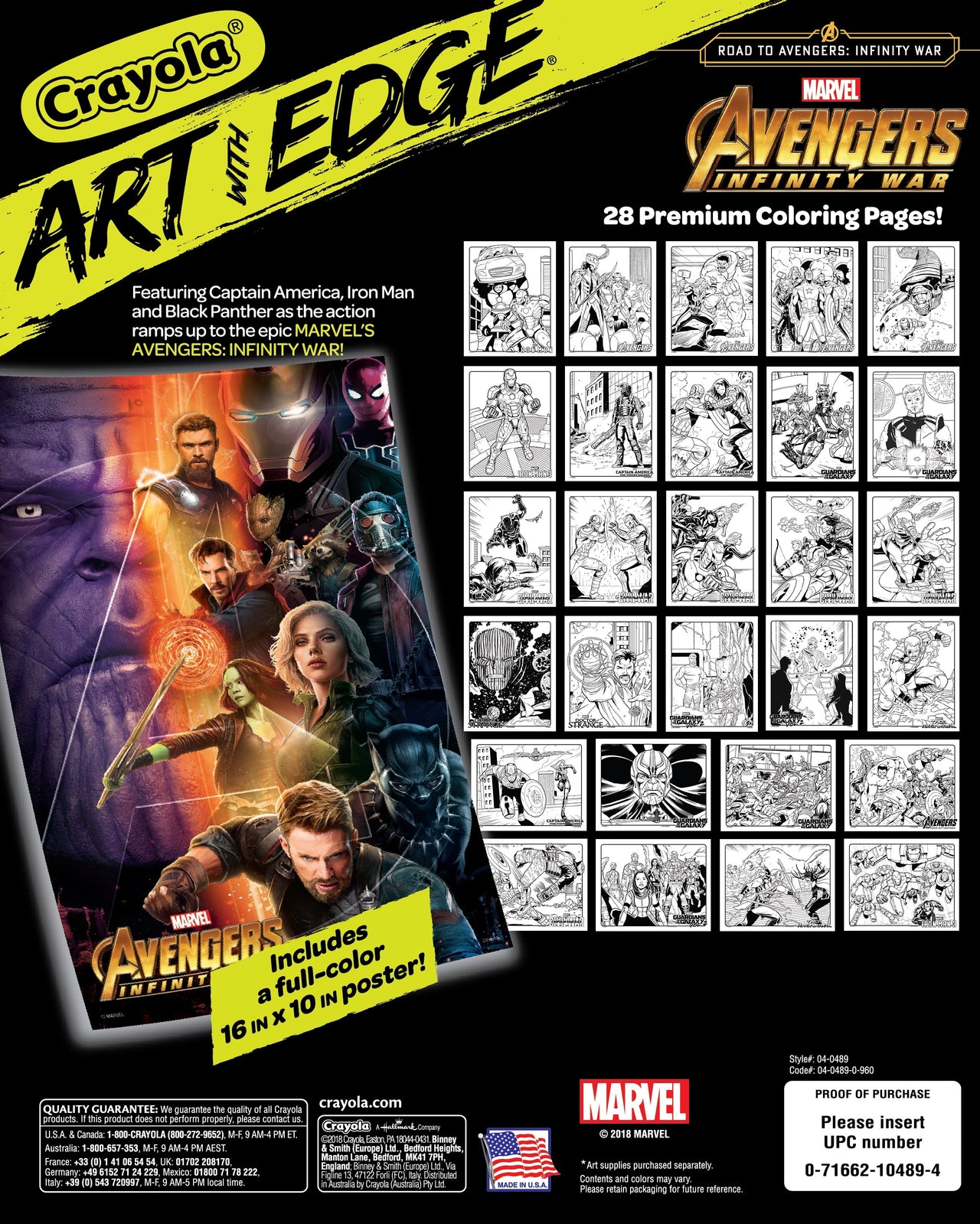 Crayola Art W/Edge Coloring Book - Marvel Avengers