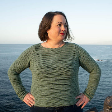 Crochet Crew Neck Sweater