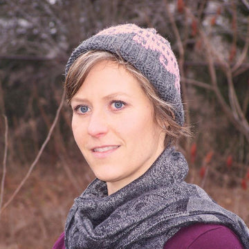 Rosy & Grey Hat