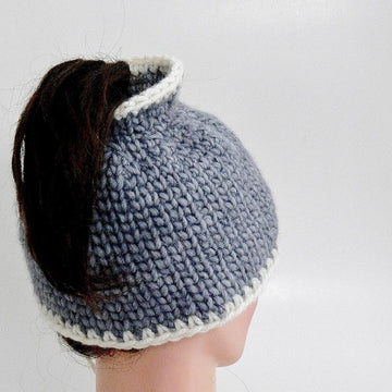 Bun Hat Knit Look Crochet